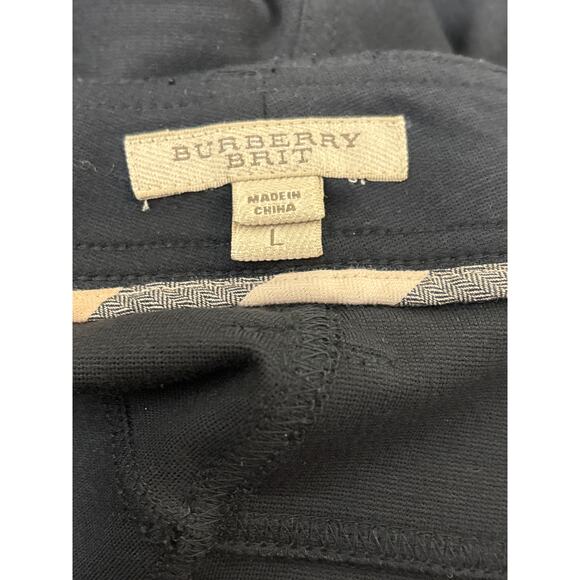 Burberry Brit Womens Large Black Knit Riding Zip Skinny Leggings Designer - Picture 7 of 7